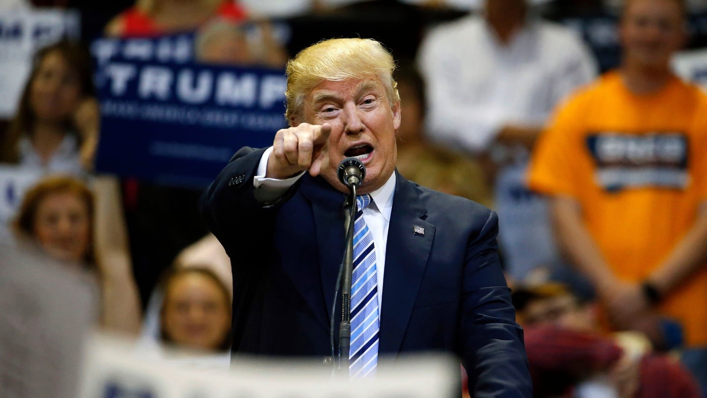 Republican presidential candidate Donald Trump: his roots go back to Scottish island of Lewis. Photograph: Brennan Linsley