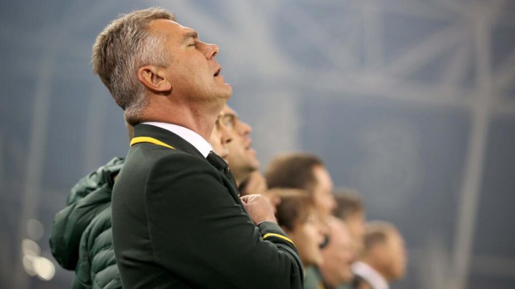 Heyneke Meyer’s South Africa are looking to atone from a first ever defeat to Argentina in Durban last week. Photograph: Inpho