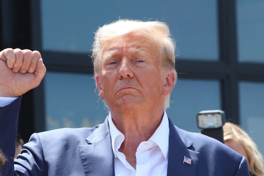 Former US president Donald Trump at the Iowa State Fair in Des Moines last Saturday. Photograph: Alex Wroblewski/EPA