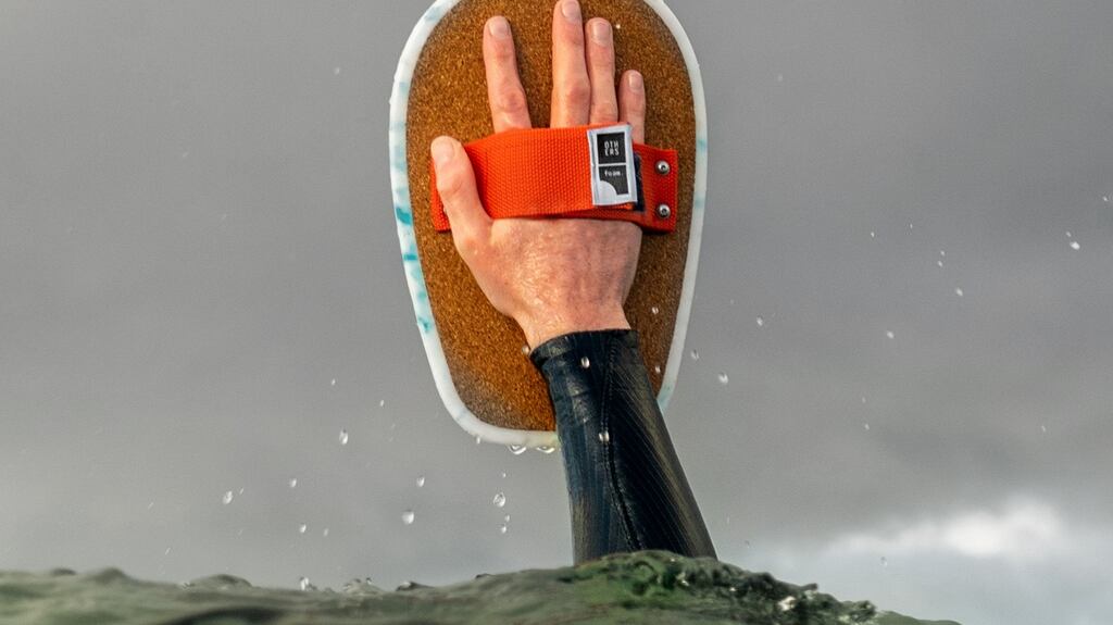 The  hand plane is made by recycling waste plastic milk bottles from the cafe.