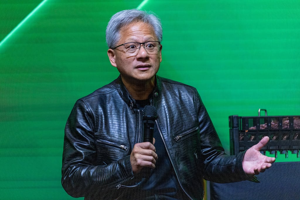Jensen Huang, co-founder and chief executive officer of Nvidia, which is set to earn more than €11 billion from Chinese chip sales this year. Photograph: Bloomberg