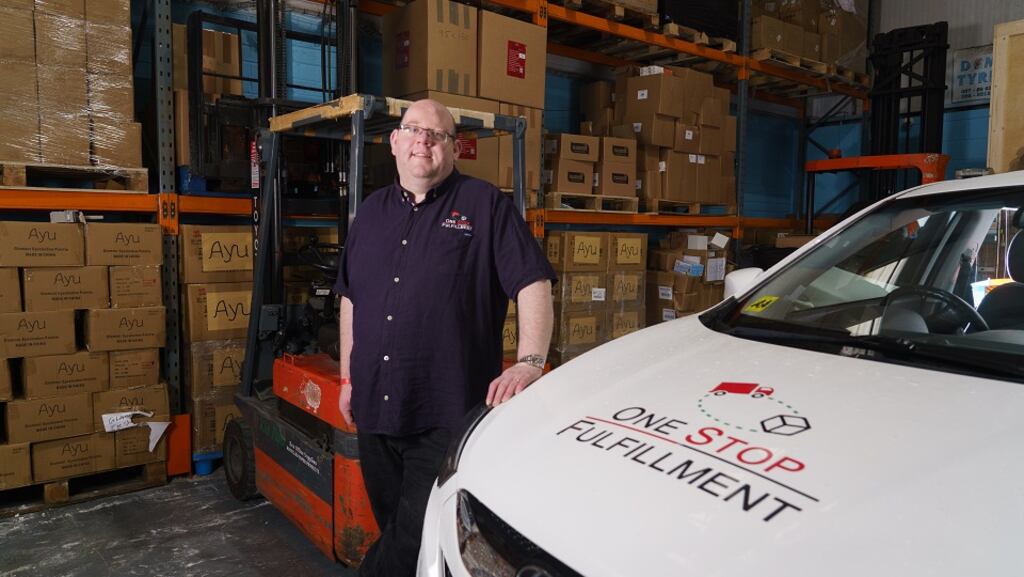 Shane Murphy, owner of One Stop Fulfillment, photographed at the company premises in Portlaoise. Photo: Barry Cronin