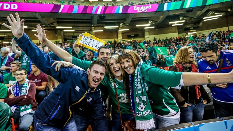 Ireland v France at the 2015 Rugby World Cup in the then Millennium Stadium. Jamie Heaslip said: It was “an atmosphere which surpassed pretty much anything I’ve played in” as Ireland secured a famous win. Photograph: James Crombie/Inpho