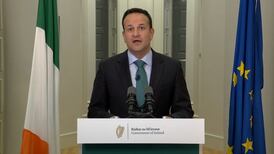 Varadkar admits he expected Ireland’s first lockdown to last only six weeks