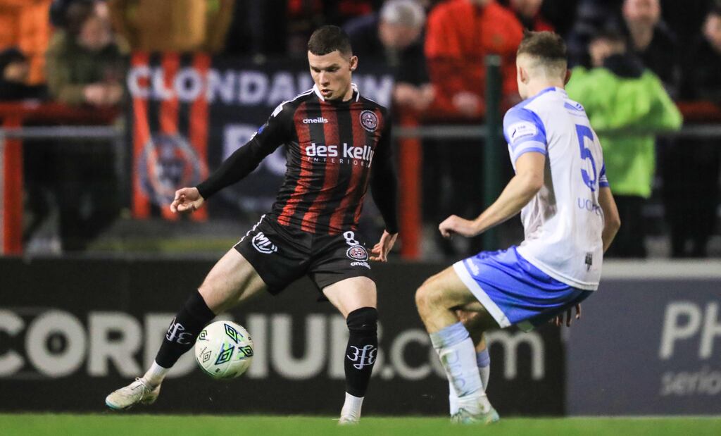 Bohemians’ Ali Coote in action against Adam Wells of UCD during the SSE Airtricity League Premier Division game at Dalymount Park. Photograph: Evan Treacy/Inpho