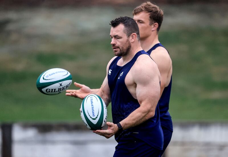 Cian Healy during an Ireland training session at The Campus in Faro, Portugal. Photograph: Dan Sheridan/Inpho