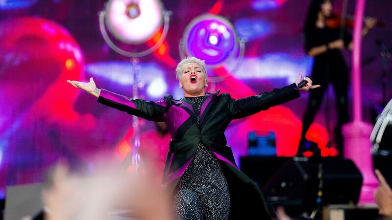 Pink on her Beautiful Trauma World Tour 2019 at the RDS, Dublin. Photograph: Tom Honan for The Irish Times