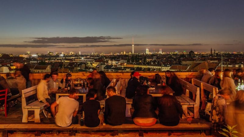 In Neukšlln, take a lift to the top of a garage and enjoy the 360-degree view. Photograph: Andreas Meichsner for the New York Times
