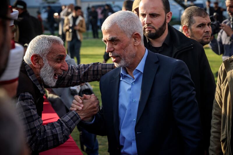 Yahya Sinwar, Hamas’s leader in Gaza, is believed by Israeli and western intelligence services to be handling the hostage negotiations. Photograph: Mohammed Abed/AFP via Getty Images