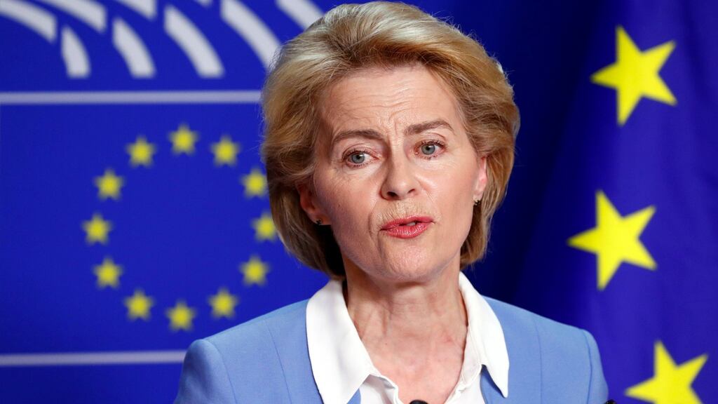 Ursula von der Leyen needs 375 votes for a majority in parliament, but is widely expected to get that. Photograph: Reuters/Francois Lenoir