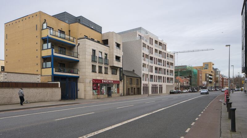 The site at 75-78 Cork Street has permission for a seven-storey complex. Photograph: Enda Cavanagh