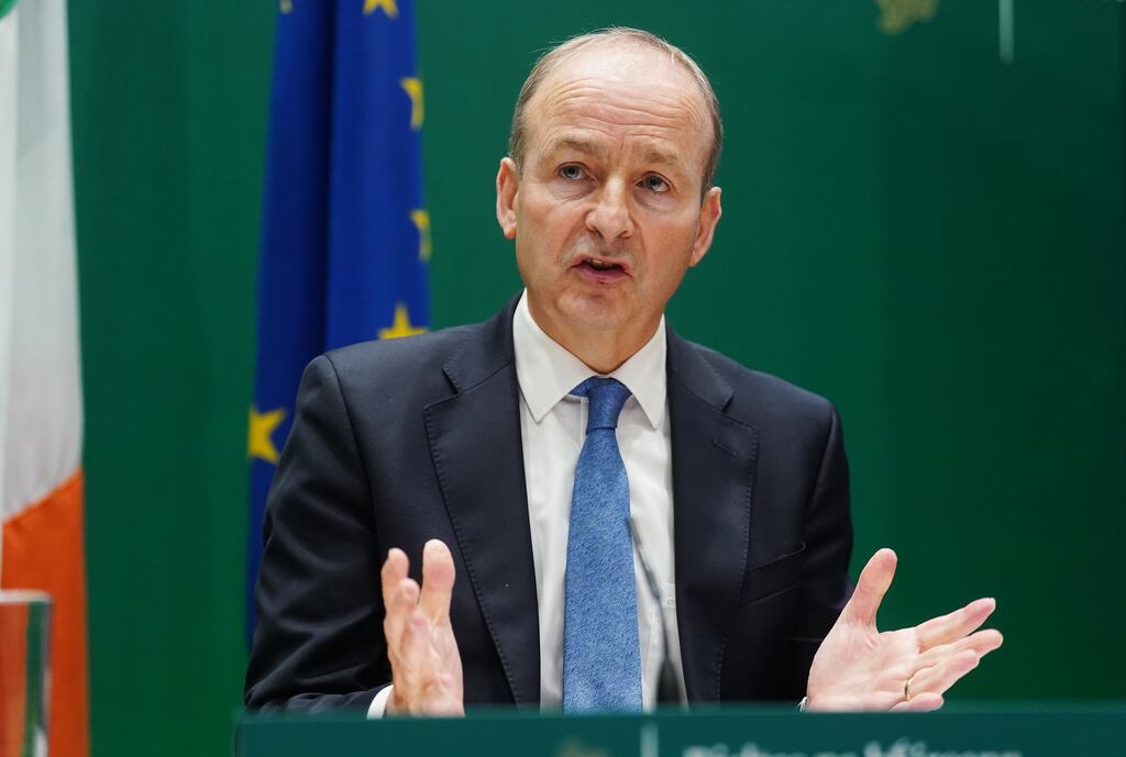 Micheál Martin: told a British Irish Chamber of Commerce conference in Dublin that the sporting event offers an “exciting” opportunity for “partnership, potential and prosperity”. Photograph: Brian Lawless/PA Wire