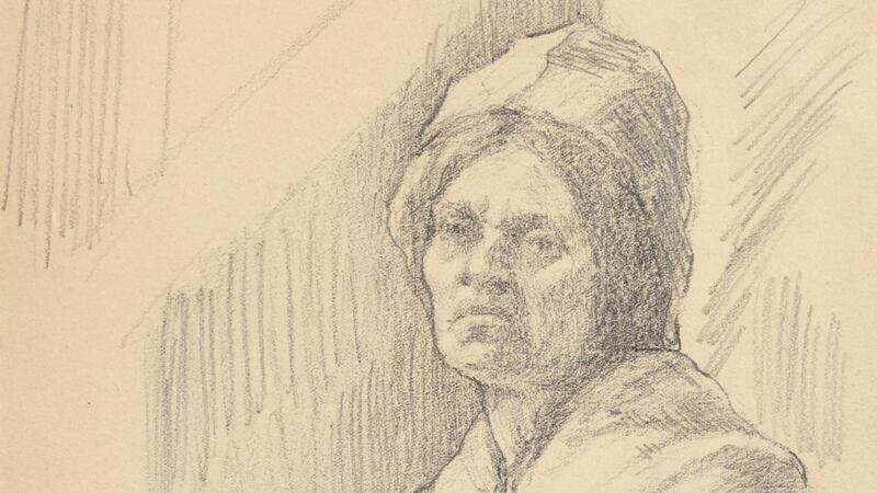 Paul Henry, Connemara Woman,  €4,000–€6,000, at Morgan O’Driscoll