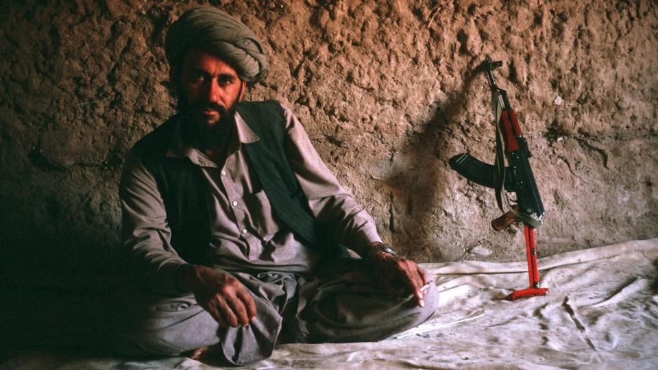 A Mujahideen in Zabul, Afghanistan. Photograph: Roland Neveu/LightRocket via Getty Images