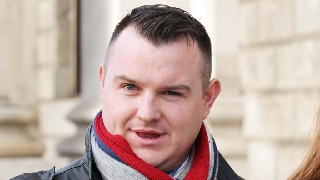 Garda Kieran O’Sullivan pictured leaving the High Court in Dublin today where he was awarded €27,000 in damages. Photograph: Collins Courts
