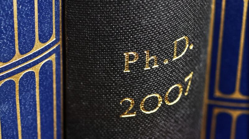 There are almost 9,000 PhD students in Irish third-level institutions. Numbers rose sharply at the start of the economic crash. Photograph: iStock