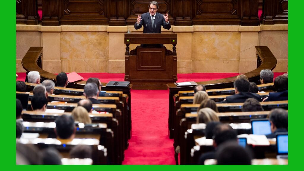 Acting President of Catalonia Artur Mas. Opponents say many Catalans do not want independence. Photograph: Alex Caparros/Getty Images