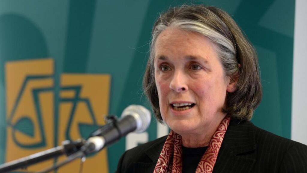 Chief Justice Susan Denham said gross funding for the Courts Service had decreased by a quarter since 2008. Photograph: Cyril Byrne / The Irish Times