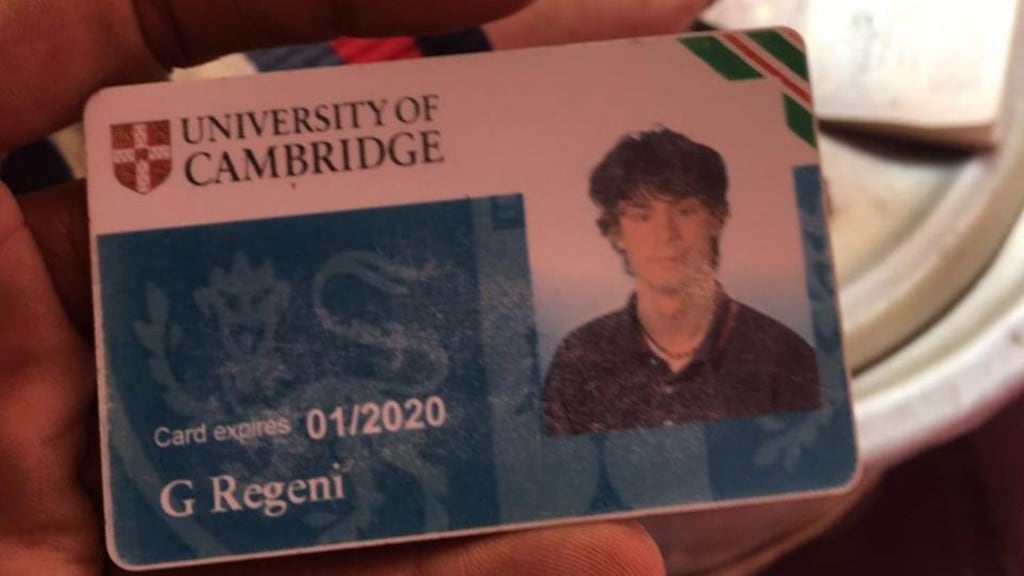 Giulio Regeni’s tortured body was found in Cairo on February 3rd. Photograph: Egyptian Interior Ministry/EPA