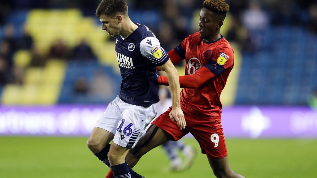 Jason Molumby in action for Millwall against Wigan at the Den. “It has probably been better than I could possibly have hoped for or expected here. I have been really happy.” Photograph: Bryn Lennon/Getty Images