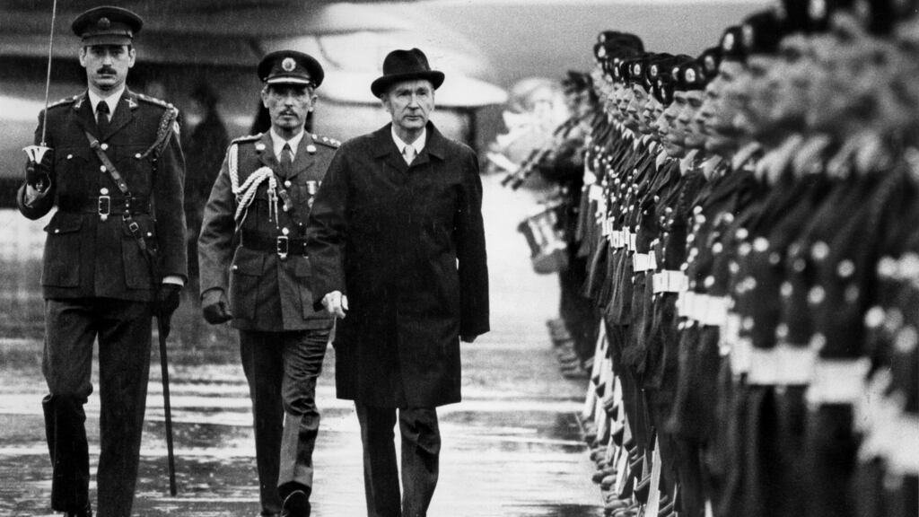 Dr Patrick Hillery: his secretary advised against making the referral. In a handwritten note to the president, Micheál Ó hOdhráin said the legislation had generated a lot of heat inside and outside the Dáil, as well as “heavy mail”. Photograph: Pat Langan