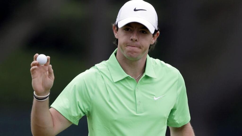 Rory McIlroy of Northern Ireland during a forgettable fourth round at the US Open at Merion Golf Club. Photograph: Darron Cummings/Inpho