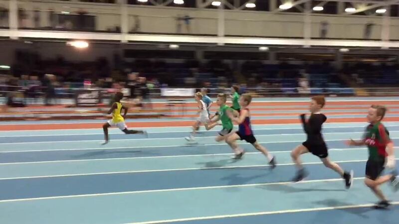 Bernard Ibirogba showing his pace in the Fastest Kids on the Bloack series at Athlone.