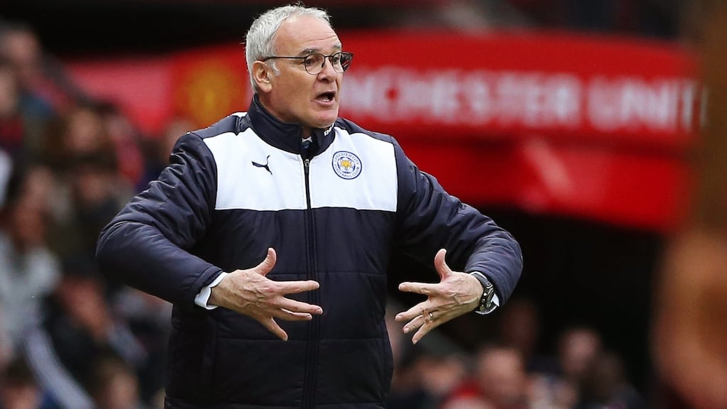 Leicester manager Claudio Ranieri is now just two points away from leading his team to a miraculous first Premier League title. Photo: Reuters