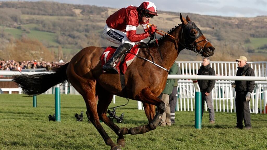 Tiger Roll will look to ride off into the sunset with a win in the Glenfarclas Cross Country Chase. Photograph: Tom Jenkins/Getty Images