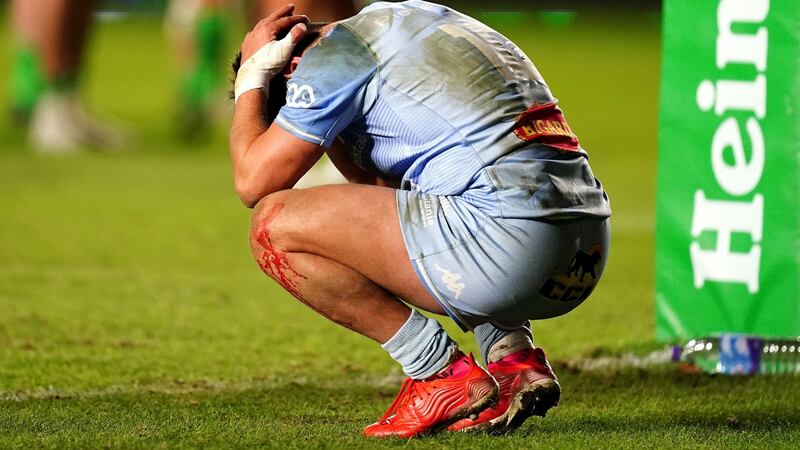 Castres’ Ben Botica cannot believe it after his side suffered a controversial late defeat. Photograph: David Davies/PA