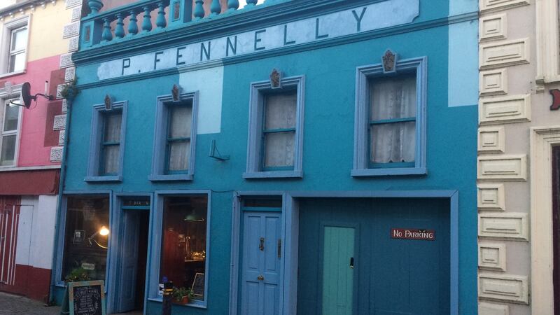 Blue painted shopfront, in Callan, Co Kilkenny