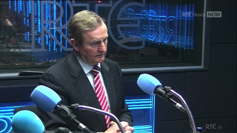 Taoiseach Enda Kenny speaking on RTÉ’s News At One on Sunday