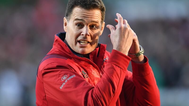 Rassie Erasmus helped Munster through a difficult period following the death of Anthony Foley. Photograph: Laurence Griffiths/Getty