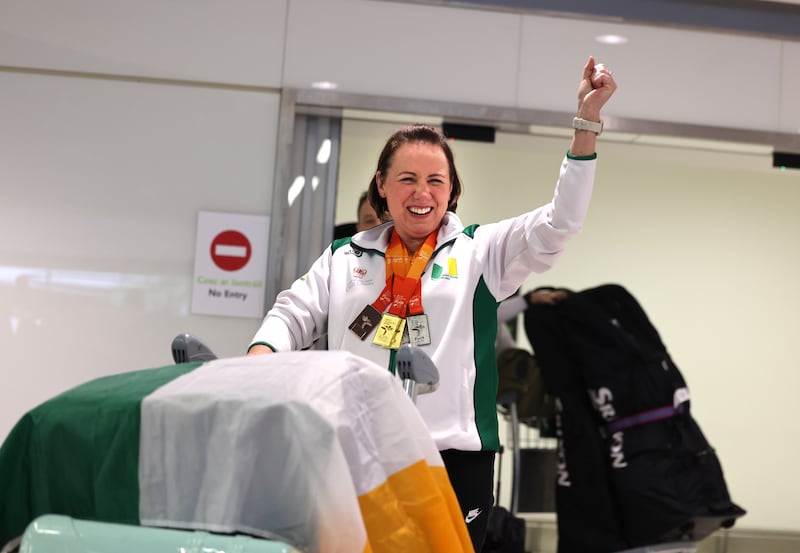 Mairead O’ Mahony won two gold, two silver and one bronze medal for athletics. Photograph: Dara Mac Dónaill