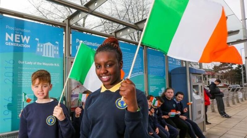 Stephanie Iwuala, whose prize-winning proclamation was displayed on the Luas stop next to her school in Bluebell – the only proclamation on the entire red line, in stark contrast to the green line, which had 15 winners