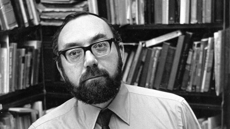 Civil-service writer: the poet Thomas Kinsella regarded the principles he observed in his Civil Service job – “alertness, openness, organisation” – as helpful at his other desk. Photographed in 1971 by Jack McManus