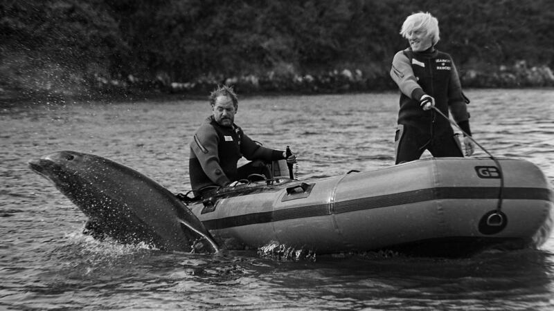 Ronnie Fitzgibbon and John O’Connor, the first people to befriend Fungie. Photograph: Ronan Quinlan