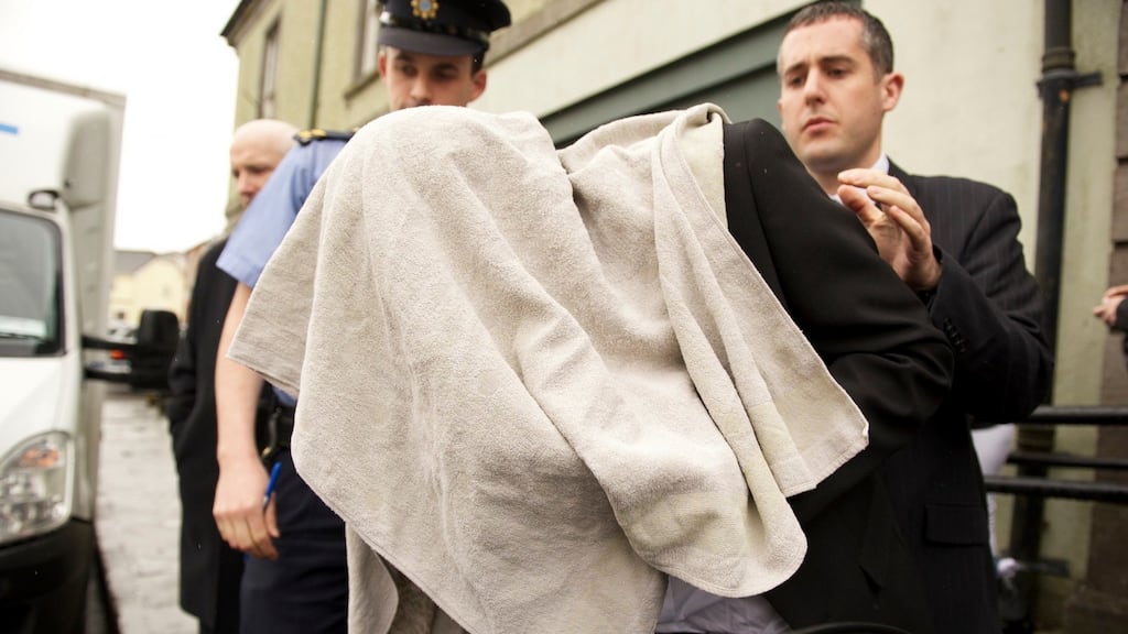 Celyn Eadon arriving at Swinford District Court where he was charged with the murder of his mother Noreen Kelly Eadon. File photograph: Keith Heneghan/Phocus.