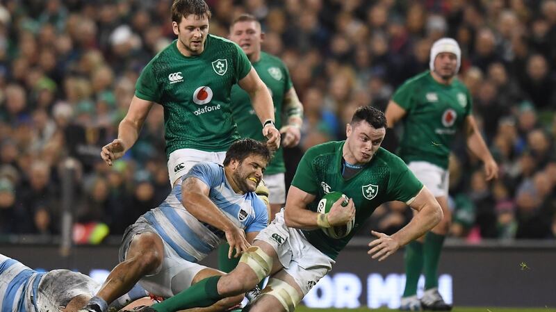 James Ryan was awarded man of the match during Ireland’s win over Argentina. Photograph: Clodagh Kilcoyne/Reuters