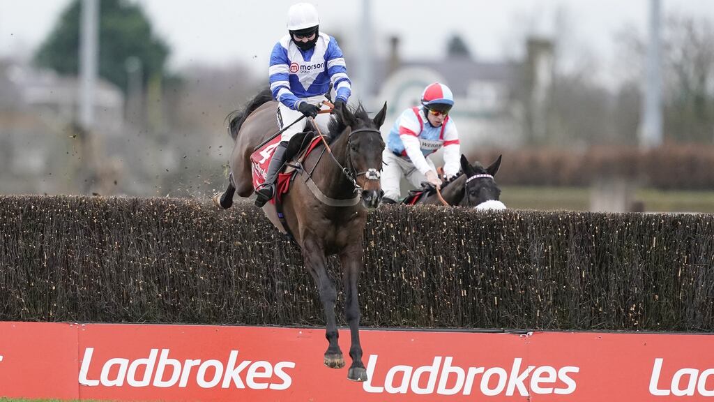 Bryony Frost and Frodon en-route to victory in the King George. Photograph: Alan Crowhurst/Getty