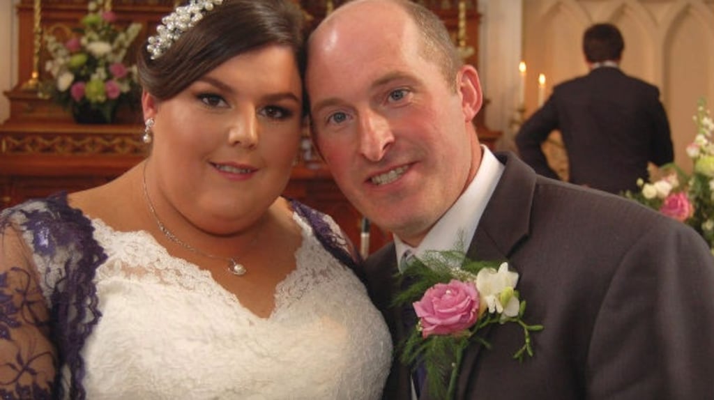 Thomas Power on his wedding day to his wife Bernadette last September.