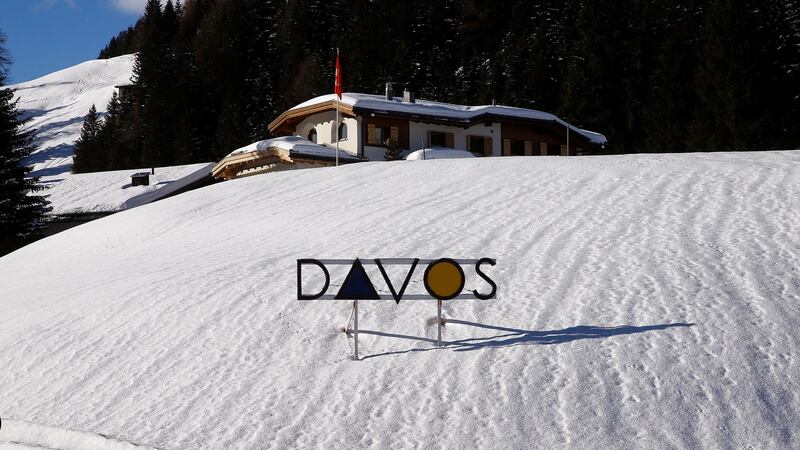 Davos: the World Economic Forum takes over the Swiss mountain resort. Photograph: Arnd Wiegmann/Reuters