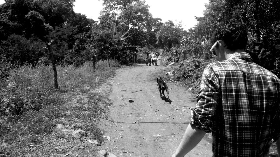 Tomás Ó Loingsigh on a road in Honduras