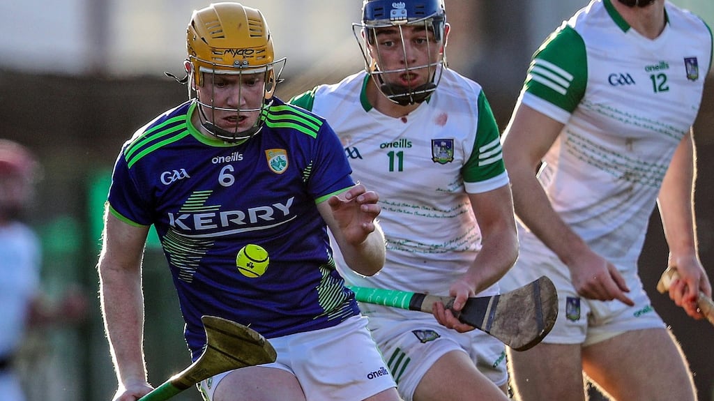 Kerry’s Conor O’Keeffe is chased down by Limerick’s David Reidy. The latter scored 1-14 on Sunday. Photograph: Evan Treacy/Inpho