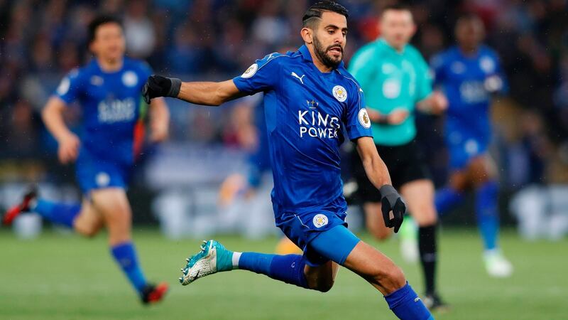 Riyad Mahrez is expected to leave Leicester City in the summer. Photograph: Adrian Dennis/AFP/Getty Images