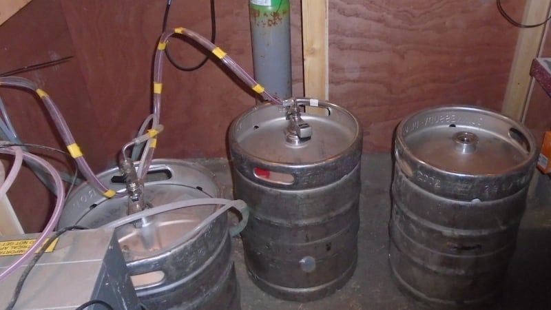 Beer kegs under the bar. Photograph: An Garda Síochána