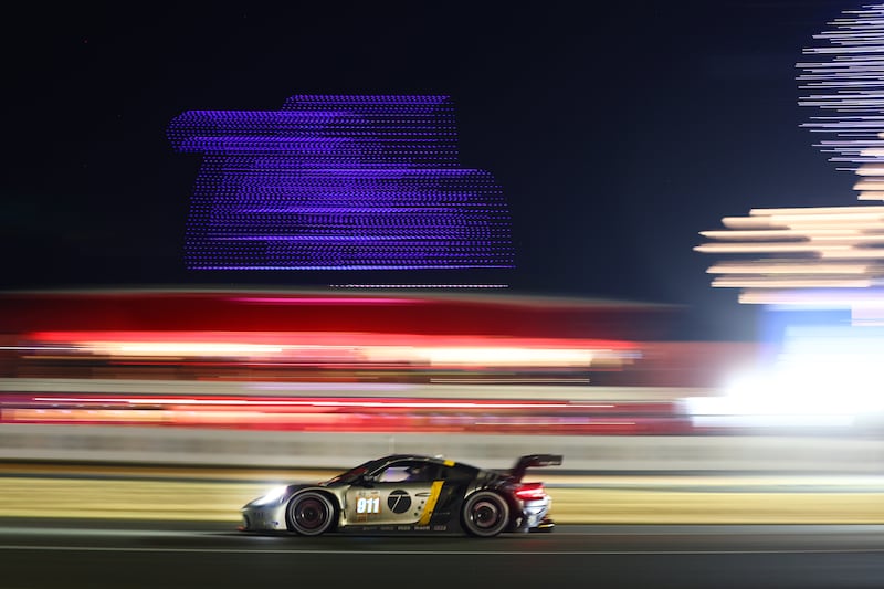 Racing season: Michael Fassbender's Proton Competition Porsche competing in the 24 Hours of Le Mans in June. Photograph: Clive Rose/Getty