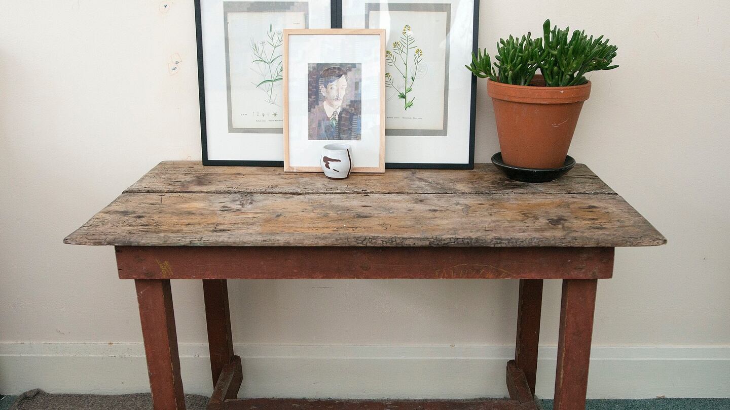 Table from Castlepollard farmhouse at Helen James’s home. Photograph: Dave Meehan