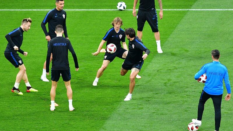 Croatia train ahead of the semi-final. Photo: Mladan Antonov/Getty Images