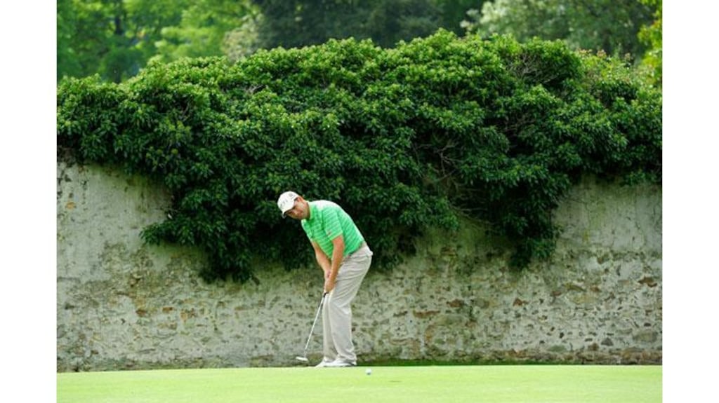 Pádraig Harrington putts on the eighth hole during the first round of the Vivendi Cup at Golf de Joyenval in Chambourcy, near Paris (Photograph: Stuart Franklin/Getty Images)